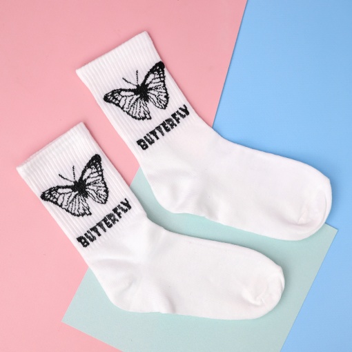 Носки "Butterfly №10" белый, 37-42 р.