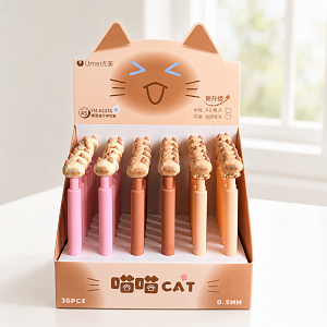 Набор ручек "Chubby Cat" №3335 (синий) в шоу-боксе, 36шт