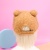 Бейсболка плюшевая "Cute" с ушками, коричневый (54-60см)