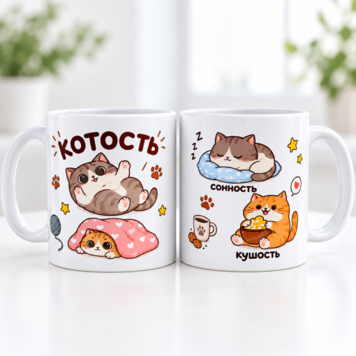 Кружка "Memes" котость, 300 мл оптом со склада!