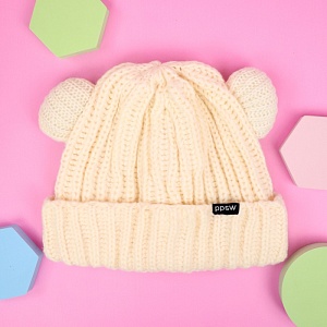 Шапка "Bear ears", белый