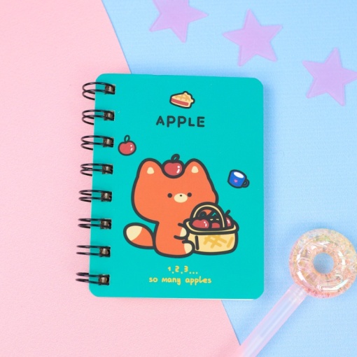 Блокнот на кольцах "Apple Cat" №4 (8х10,5см)