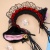 Ободок "Lolita Neko" черный с красной ленточкой