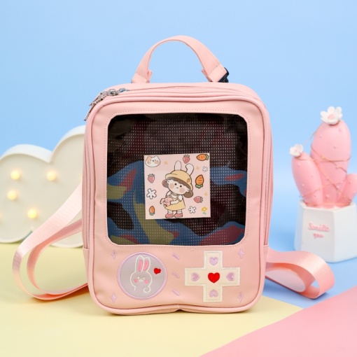 Рюкзак кож.зам."Game console" розовый