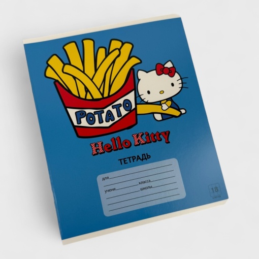 Тетрадь "Hello Kitty" Bright color, A5, 18 листов (клетка), в ассортименте, 1шт
